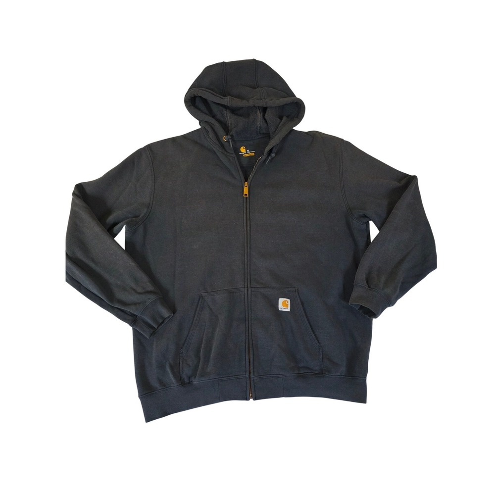 Carhartt Zip Hoodie K122 Midweight Original Fit XL Navy Workwear Sweatshirt‎